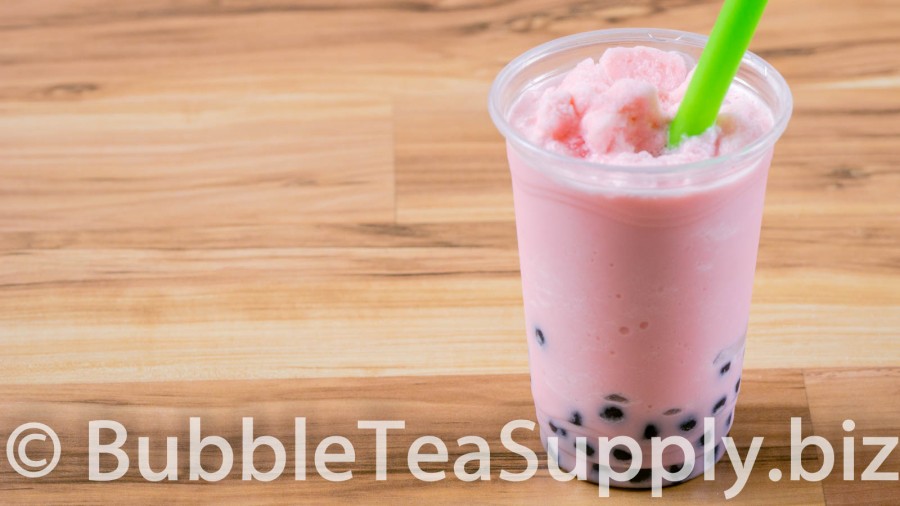 Starwberry Bubble Tea with Boba Tapioca Pearls - 1