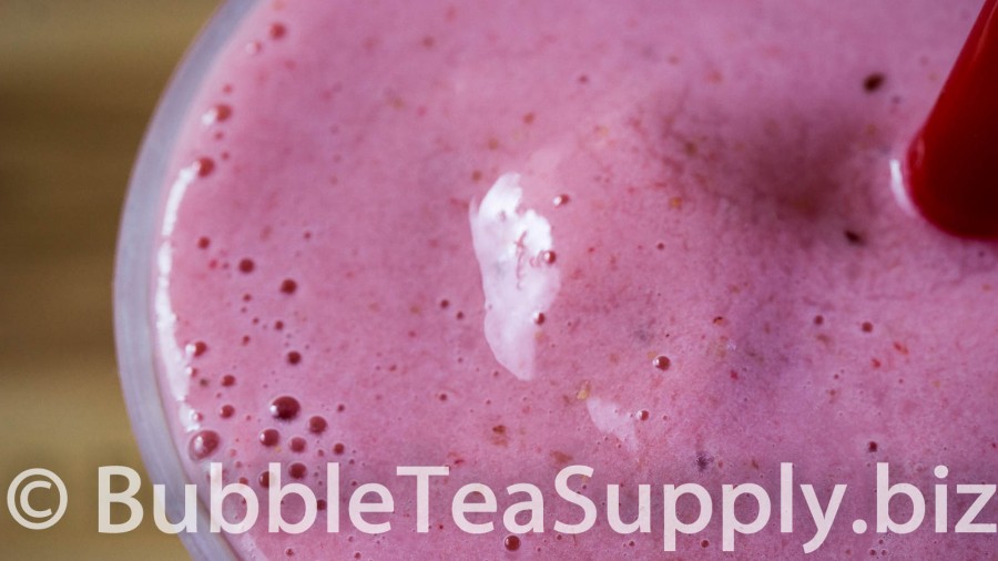 Strawberry Banana Smoothie with Boba Tapioca Pearls - 2