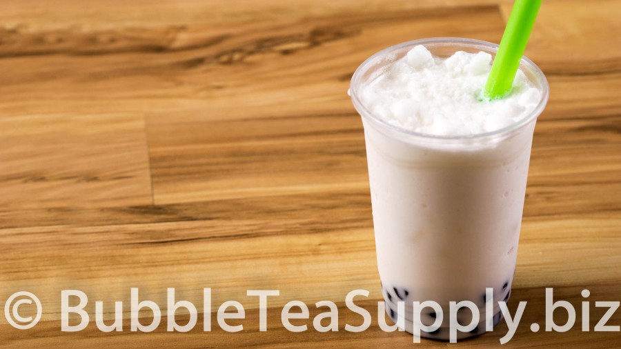 Coconut Bubble Tea with Boba Tapioca Pearls - 01