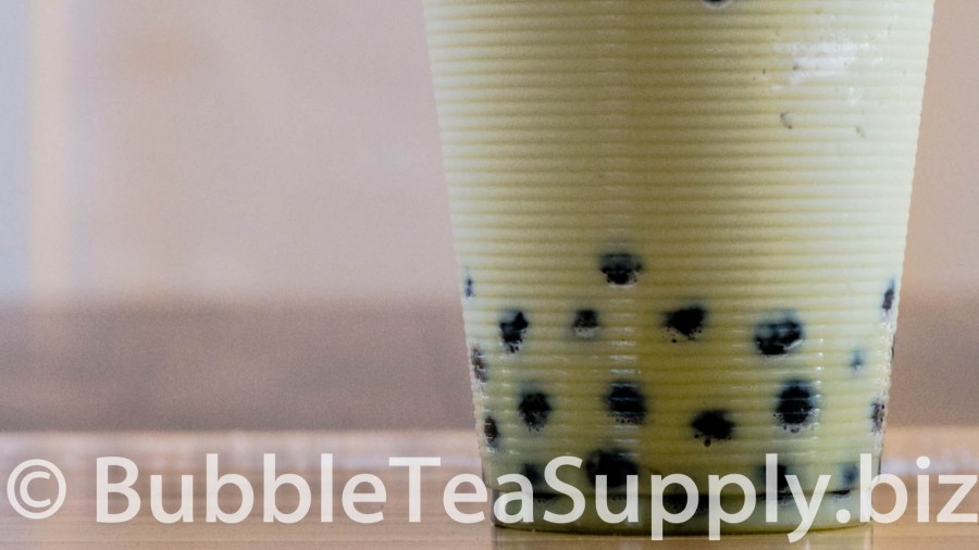 Green Tea Latte Bubble Tea with Boba Tapioca Pearls - 03