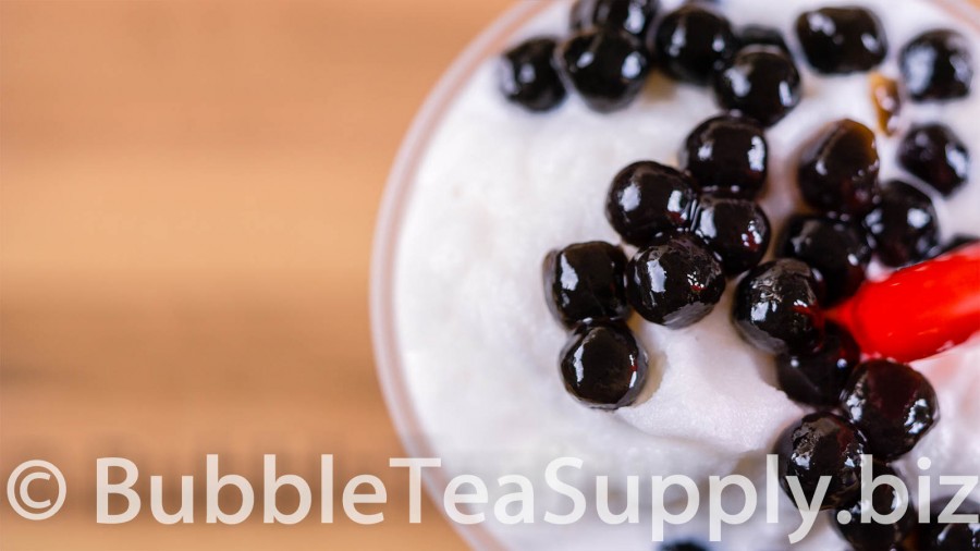 Lava Flow Bubble Tea with Boba Tapioca Pearls - 03