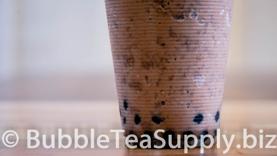 Chocolate Chocolate Chip Bubble Tea with Boba Tapioca Pearls - 03